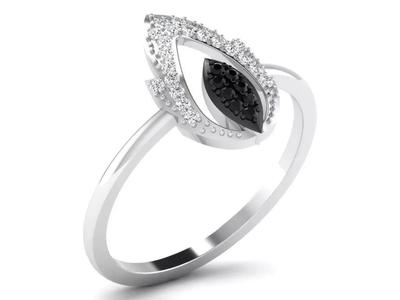 Light Weight White Gold Diamond Ring  -DR-6321