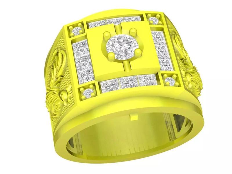luxury diamond princess zodiac roster  men ring 4489