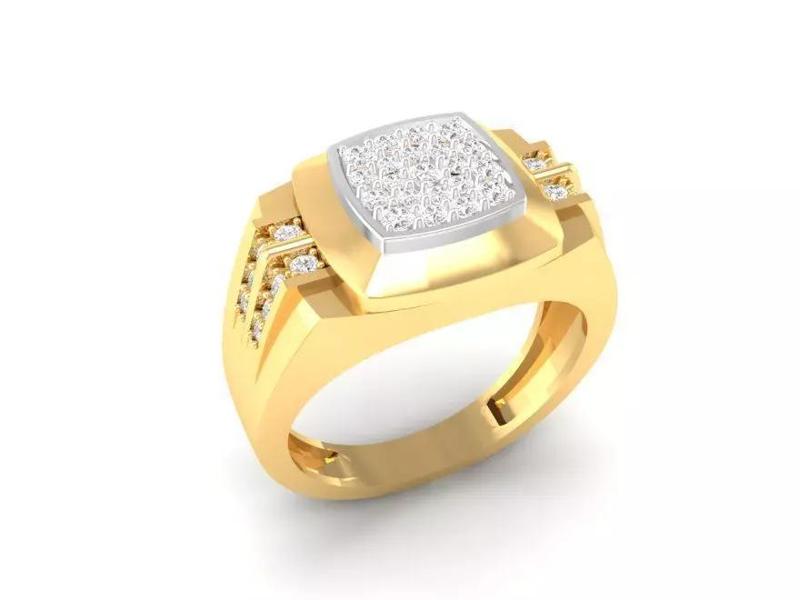 Luxury Square Top Diamond Men Ring 127