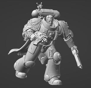 Xenos hunters blue chad with a black shield bits