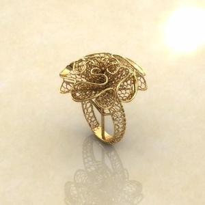 Jungle Rose Electro-Fusion Fashion Ring