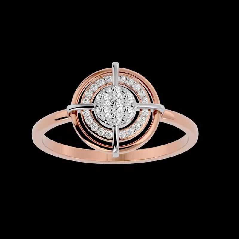 Light Minimalist Diamond Ring Earrings Pendant Set