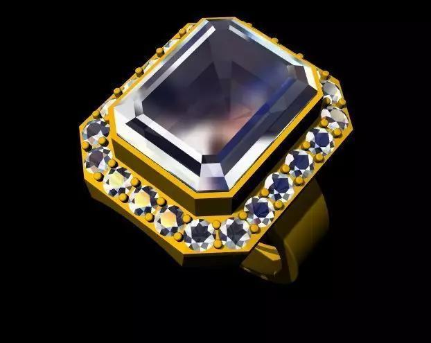 ladies stone ring 3dm file