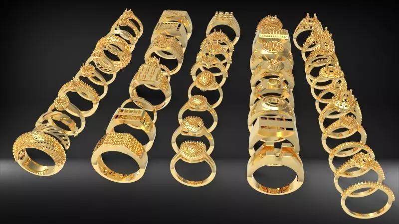 Lot of 250 Plus Various Designer Ladies  Men Pave Rings Jewelry