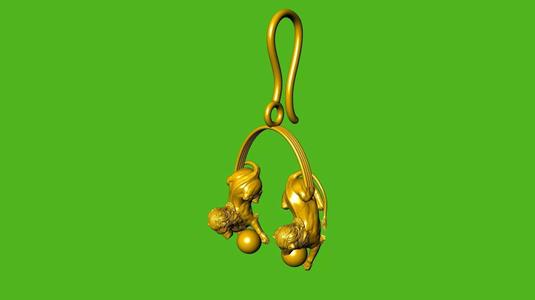 lion earrings stl verified