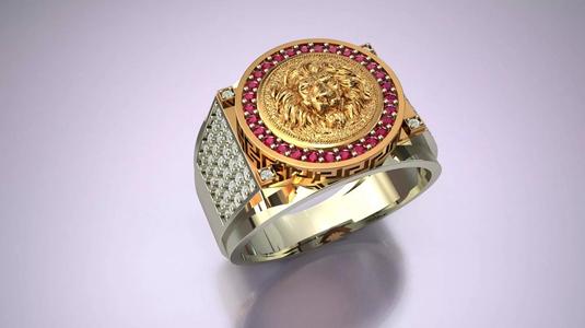 Lion Diamond Ring