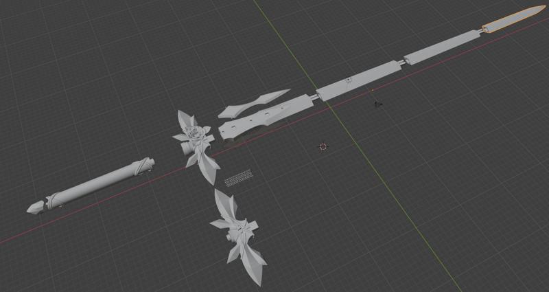 SAO Blue Rose Sword - 3d printing