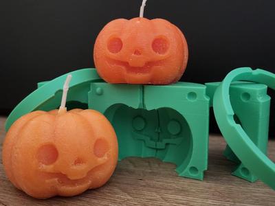 Cute Halloween Pumpkin Candle Mold