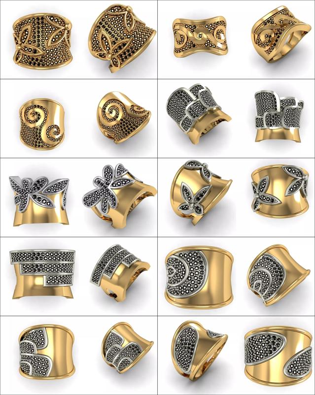 10 Ring 3D print model