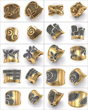 10 Ring 3D print model