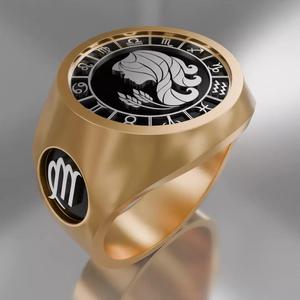 12 zodiak symbol ring set 3D model for 3D printing