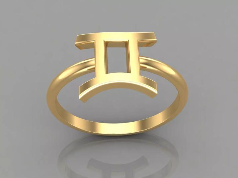 18K Gold Gemini Ring V1