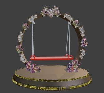 Floral Swing or Jhula with Base