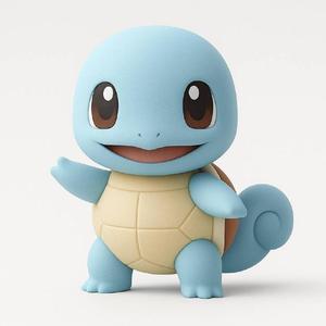Minimalist Chibi Figure of Squirtle
