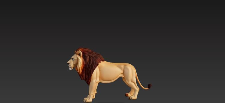 Lion STL File – Majestic & Detailed 3D Printable Big Cat Model