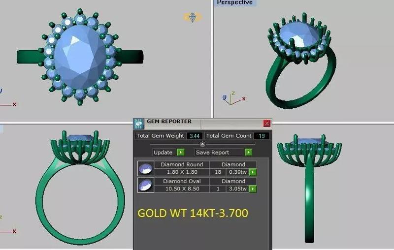 princess Dianna ring oval halo ring