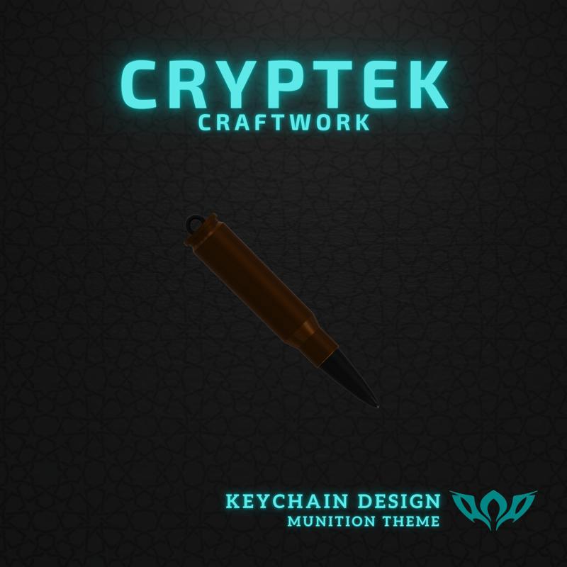 25. .308 Winchester  Ammo - Battlefield Classic: .308 Winchester Ammo Keychain 3D Print File - Military Ammunition - Rimfire Cartridge type Ammunition