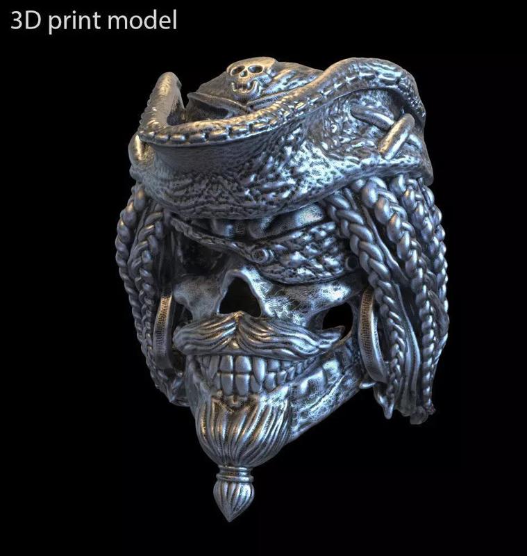 skull ring jewelry Pirate vol2
