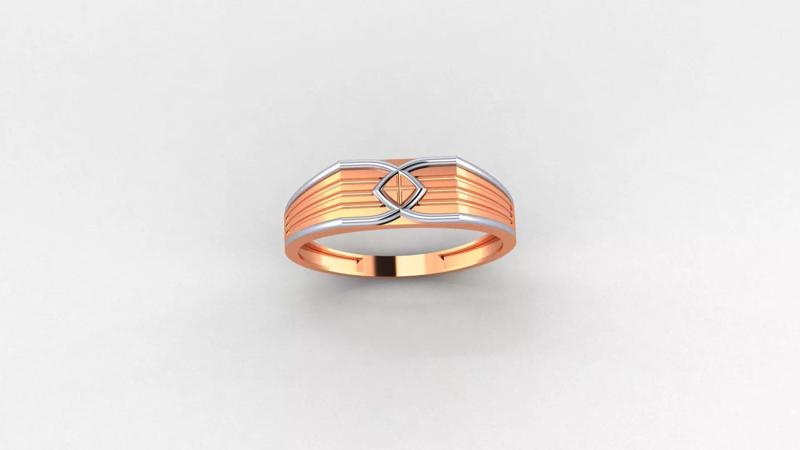 Plus Plain Gold Light weight Mens Band Ring 3dm stl