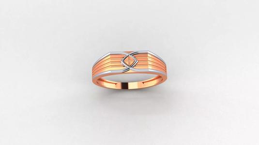 Plus Plain Gold Light weight Mens Band Ring 3dm stl