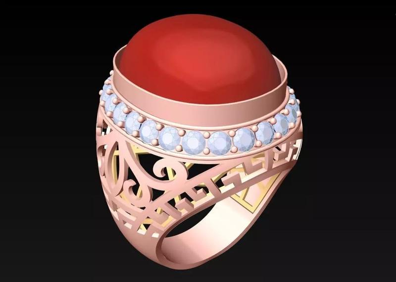 Oval Stone Ring - Diamond Ring - N9155