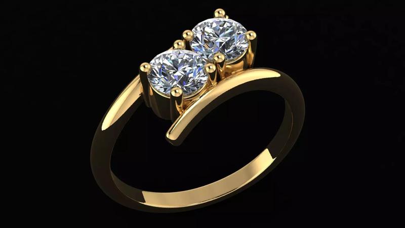 AG 200 TWISTED ROUND DIOAMOND RING