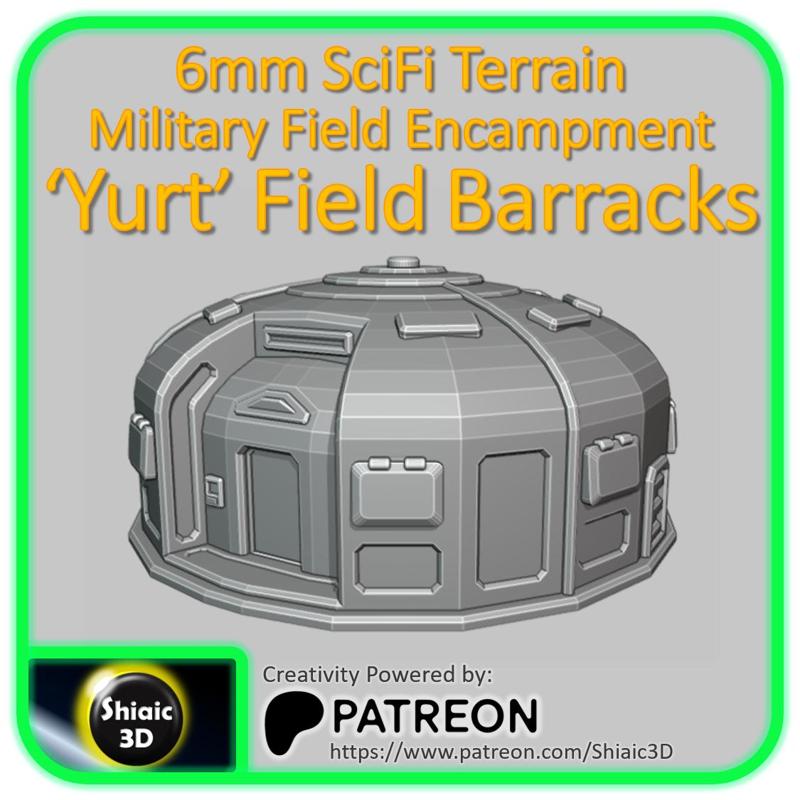6mm SciFi - 'Yurt' Field Barracks
