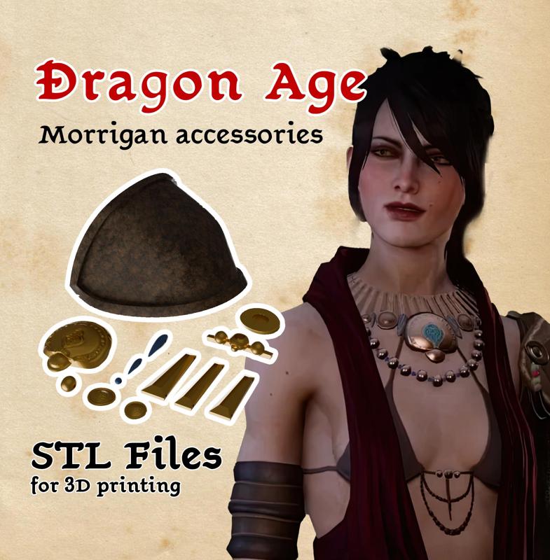 Morrigan Dragon Age Inquisition cosplay STL Files for 3D printing