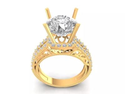 Classic Solitaire Engagement Diamond Ring for Women  1814