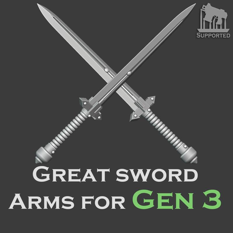 Gen 3 Great sword arms (Ver.1 Update)