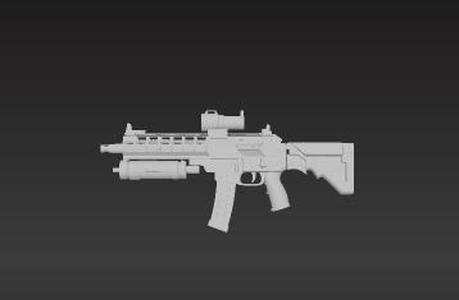 Gothic Villain's Bolter-Style Rifle - Menacing Futuristic Weapon 3D Model Print File
