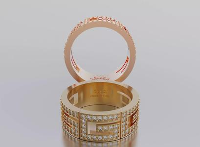 Gucci GG ring 3D print model