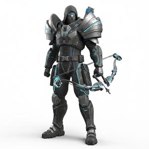 Heavy Sci-Fi Hunter Shoulder Armor Set - Thick Pauldrons for Custom Miniatures & Action Figures STL