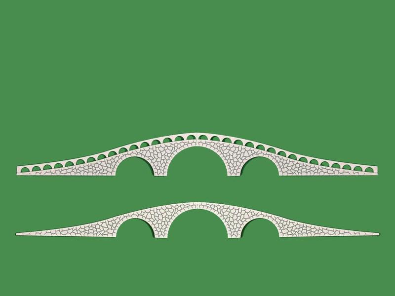 STONE FOOT BRIDGE 1:87 HO SCALE