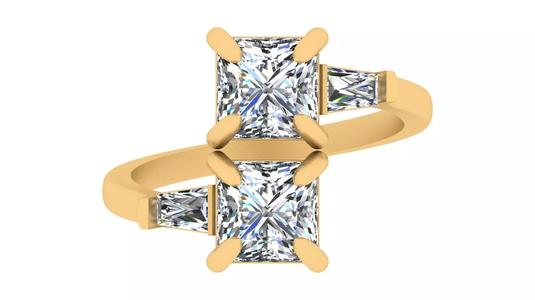 Regal Trio Princess Cut Diamond Ring