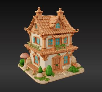 Stylized Medieval House