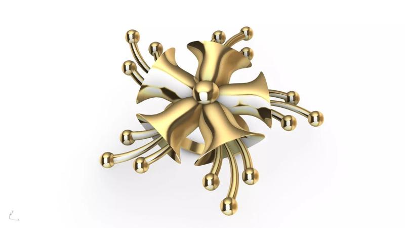 bells flower ring stl ver