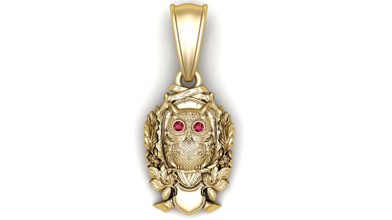 Gold Owl Pendant