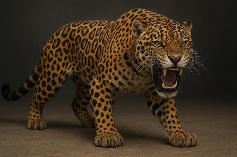 3D Render of a Scary Jaguar