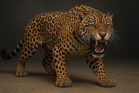 3D Render of a Scary Jaguar