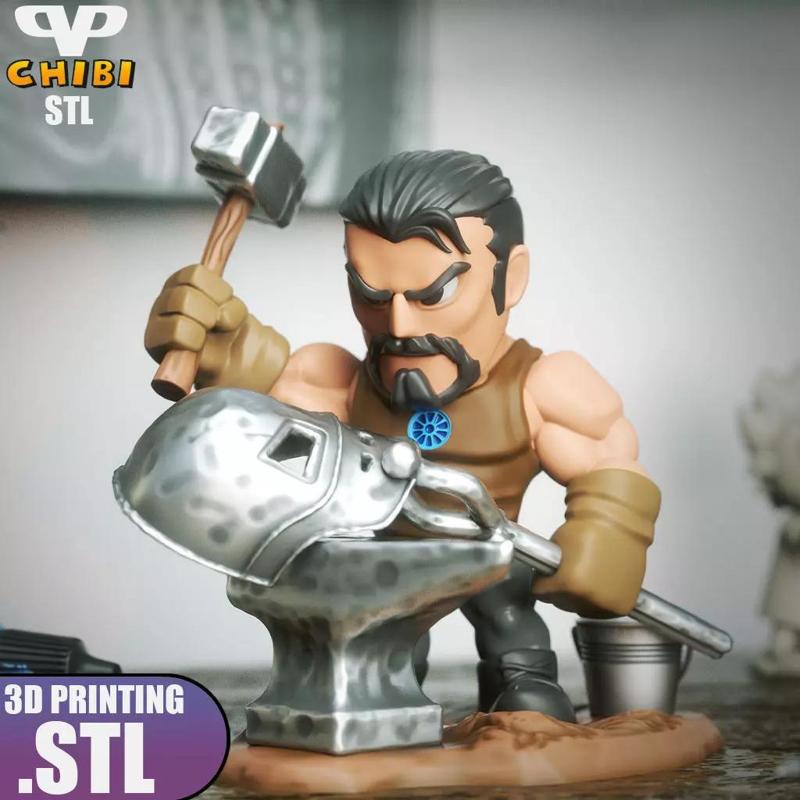 Tony Stark Chibi STL for 3D Printing ChibiSTL 3DXM