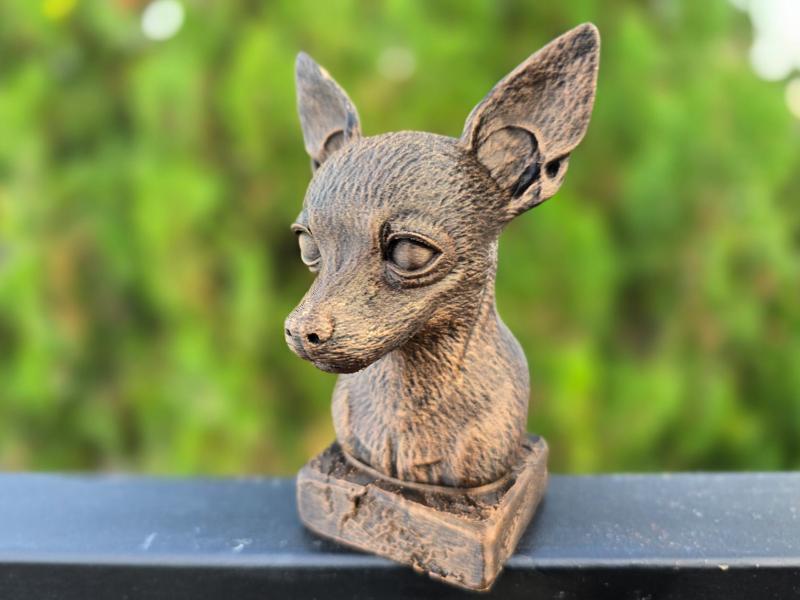 Toy Terrier Bust – Dog Collector Statue