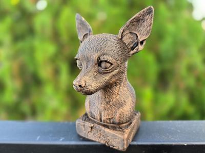 Toy Terrier Bust – Dog Collector Statue