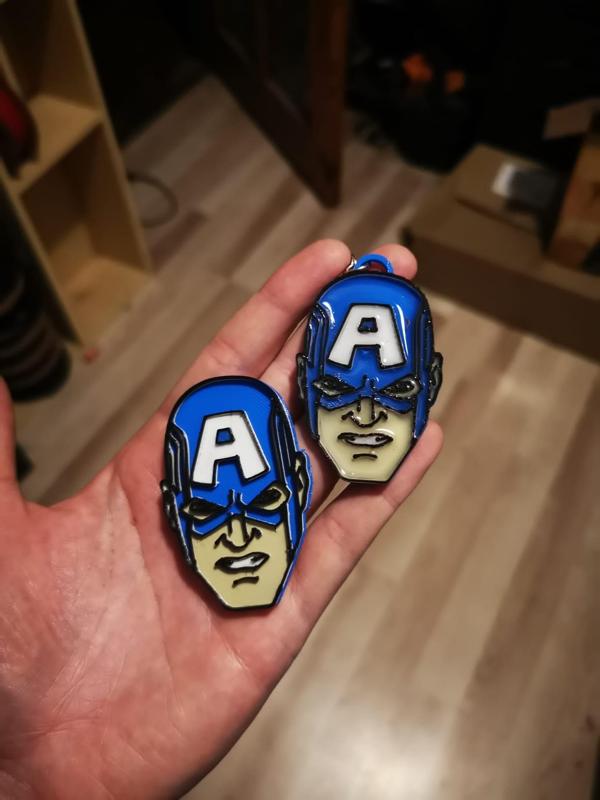 Captain America keychain magnet