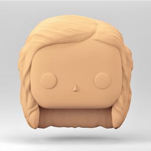 Stylized Chibi / POP Head STL | 3D Print File | WH_2-6 | Half Up Half Dow
