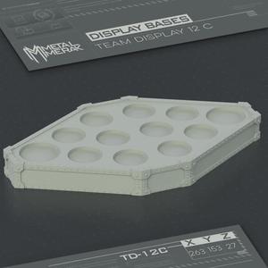 TEAM DISPLAY C 10X 32MM & 2X 40MM - BASE DISPLAY FOR MINIATURES