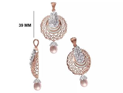 Women Heavy Unique Pendant STL FBX JCD Details