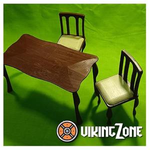 🌟 Transform your dolls' play world with this charming 3D table and chairs! 🌟