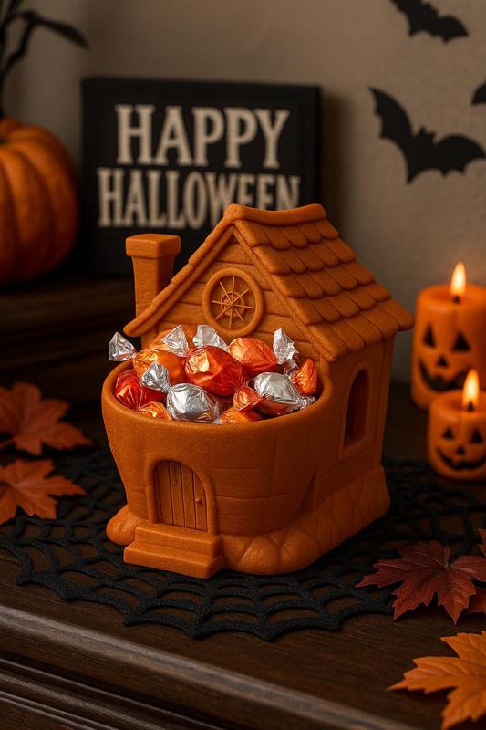 Haunted House Halloween Candy Bowl – 3D Printable Treat Holder
