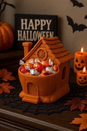 Haunted House Halloween Candy Bowl – 3D Printable Treat Holder